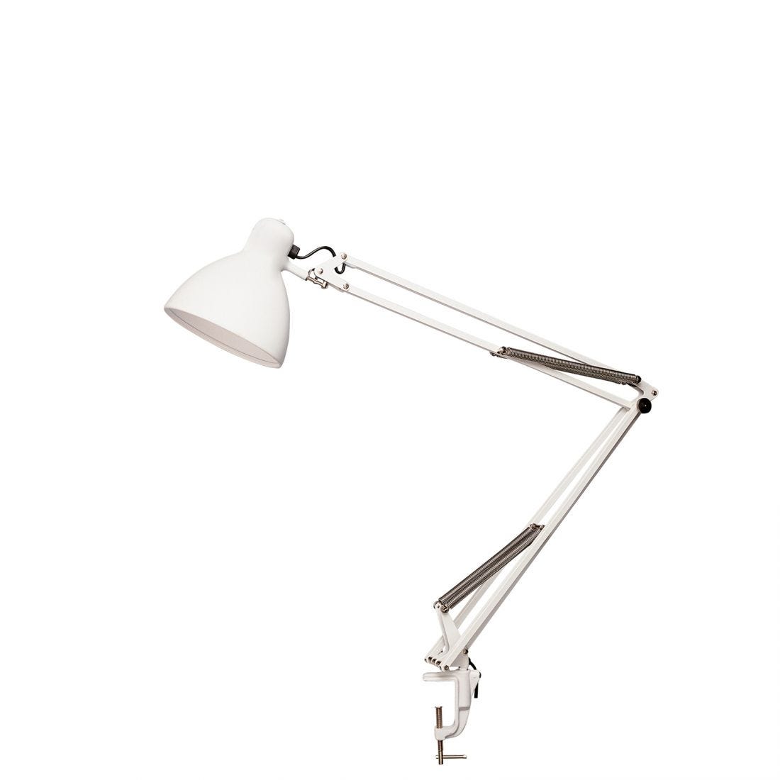 Lampada Da Tavolo Naska Bianco Grande Led Con Morsetto - Idea di Luce  F810110200BIWL